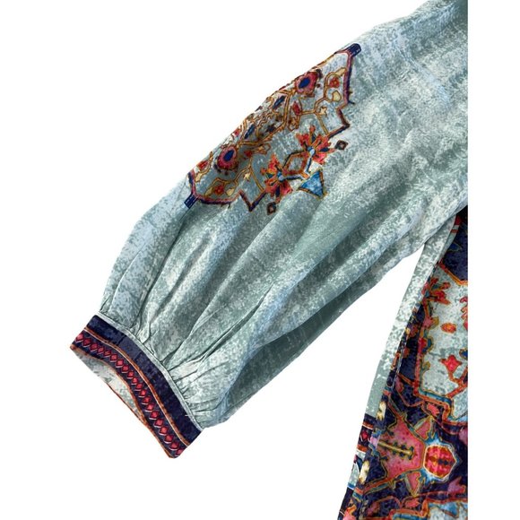 Anthropologie Vineet Bahl Prudence Blouse Boho Bohemian Chic XS $98 - Picture 7 of 14